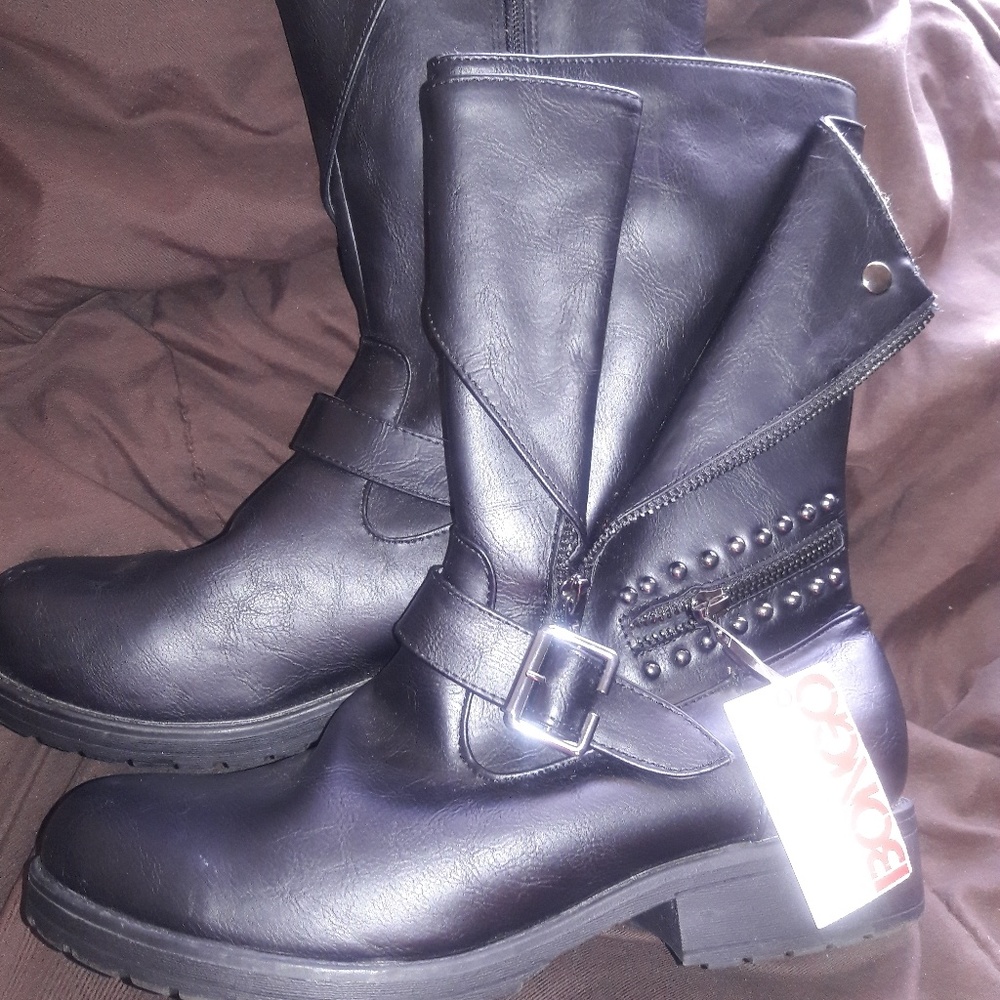 Black Moto Boots
